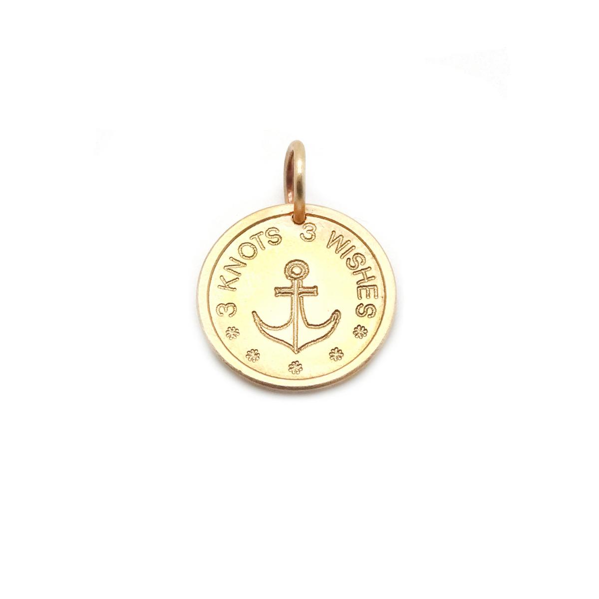 Anchor Bronze Pendant On Meaningful, Colorful Satin Wristband