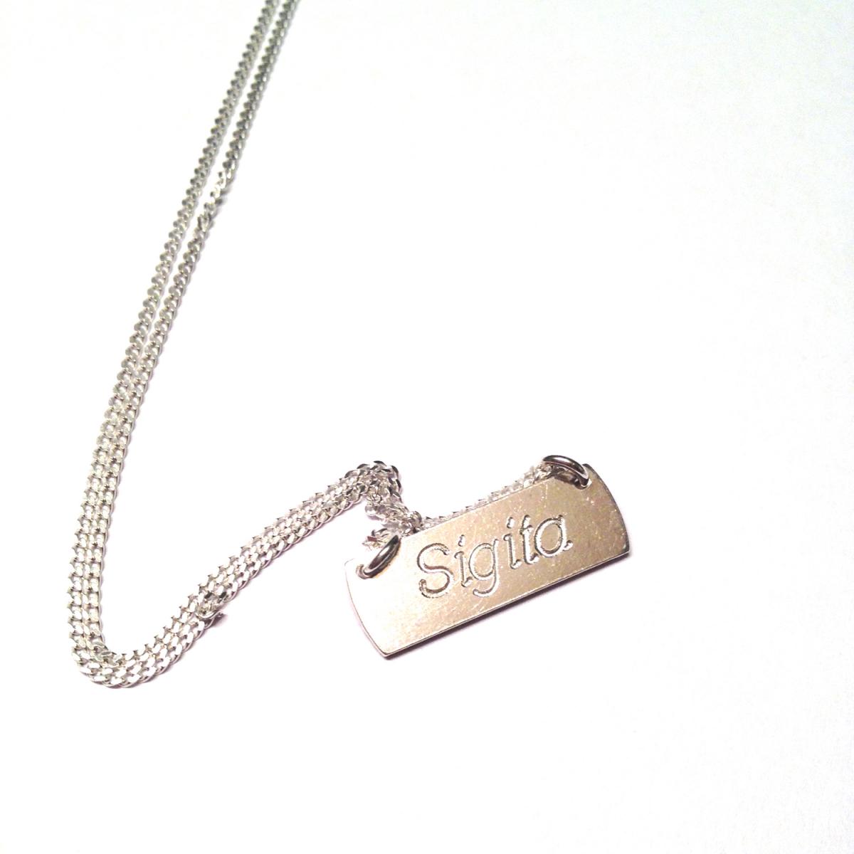 Limited Edition- Personalized Name Necklace - Sterling Silver 925 Pendant On 40cm Long Chain